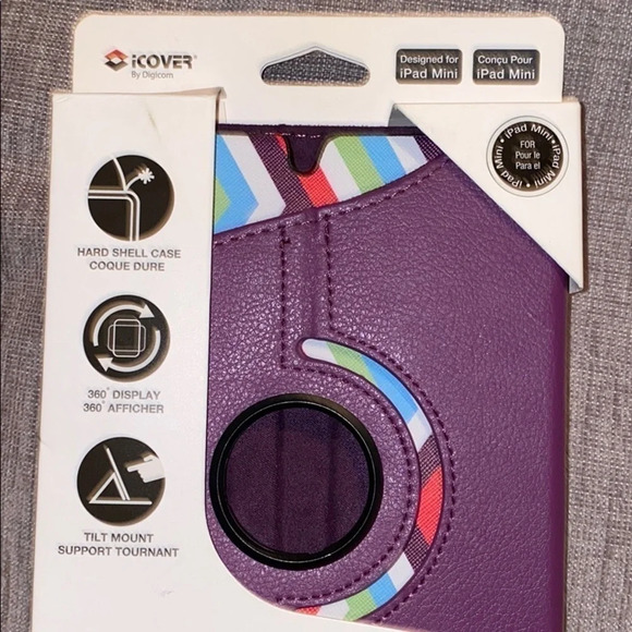 I  cover purple leather IPad mini case - Picture 13 of 16